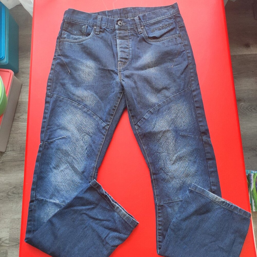 Chapter jeans slim straight distressed indigo blue men's size 32x32